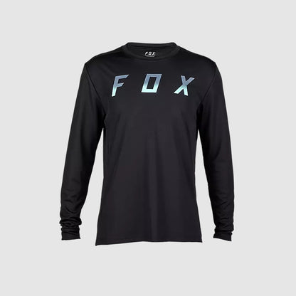 Polera Bicicleta Niño Ranger Race Manga Larga Negro Fox polera bicicleta fox mtb