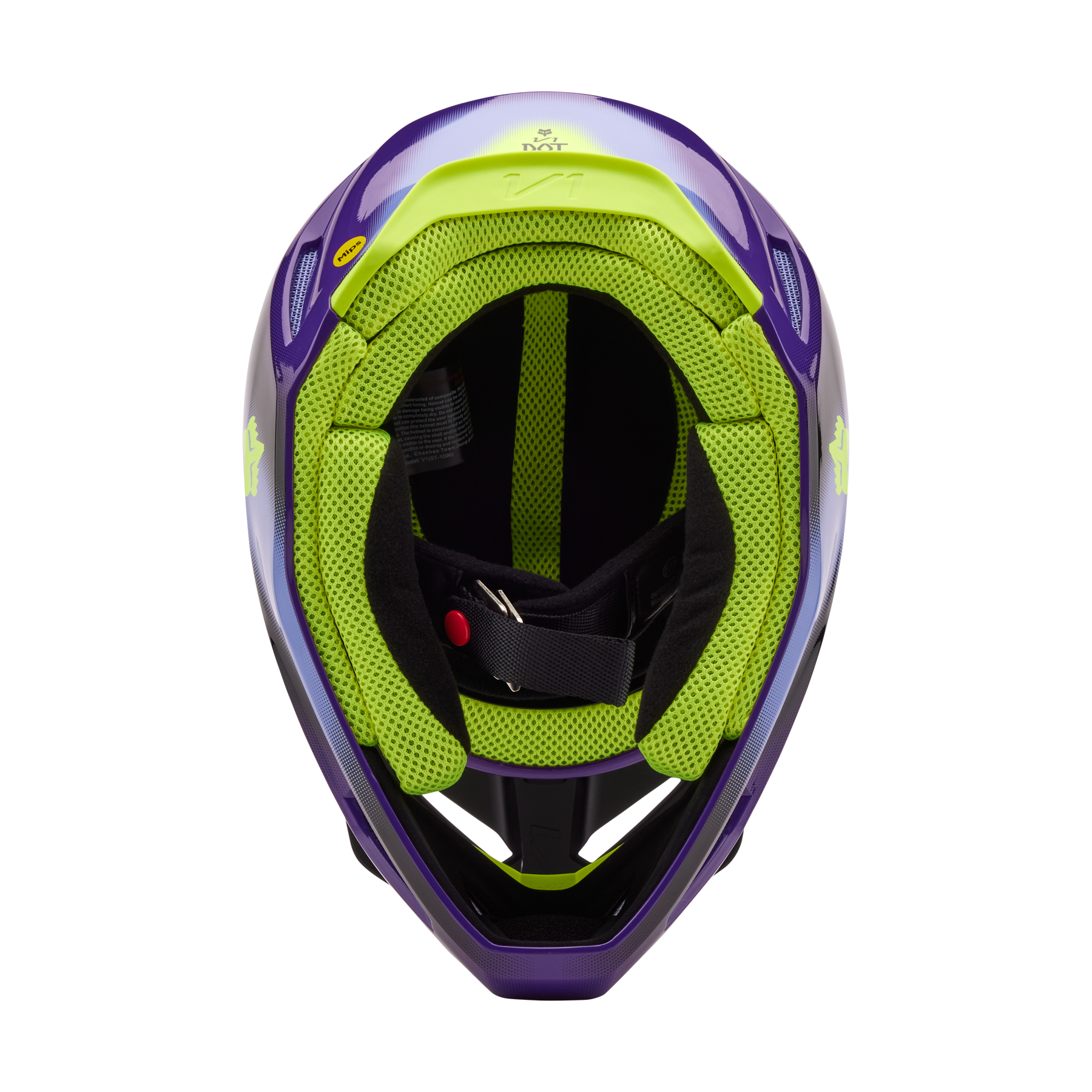 Casco Moto V1 Interfere Morado/Amarillo Fox | Casco Moto Fox casco fox racing motocross mtb