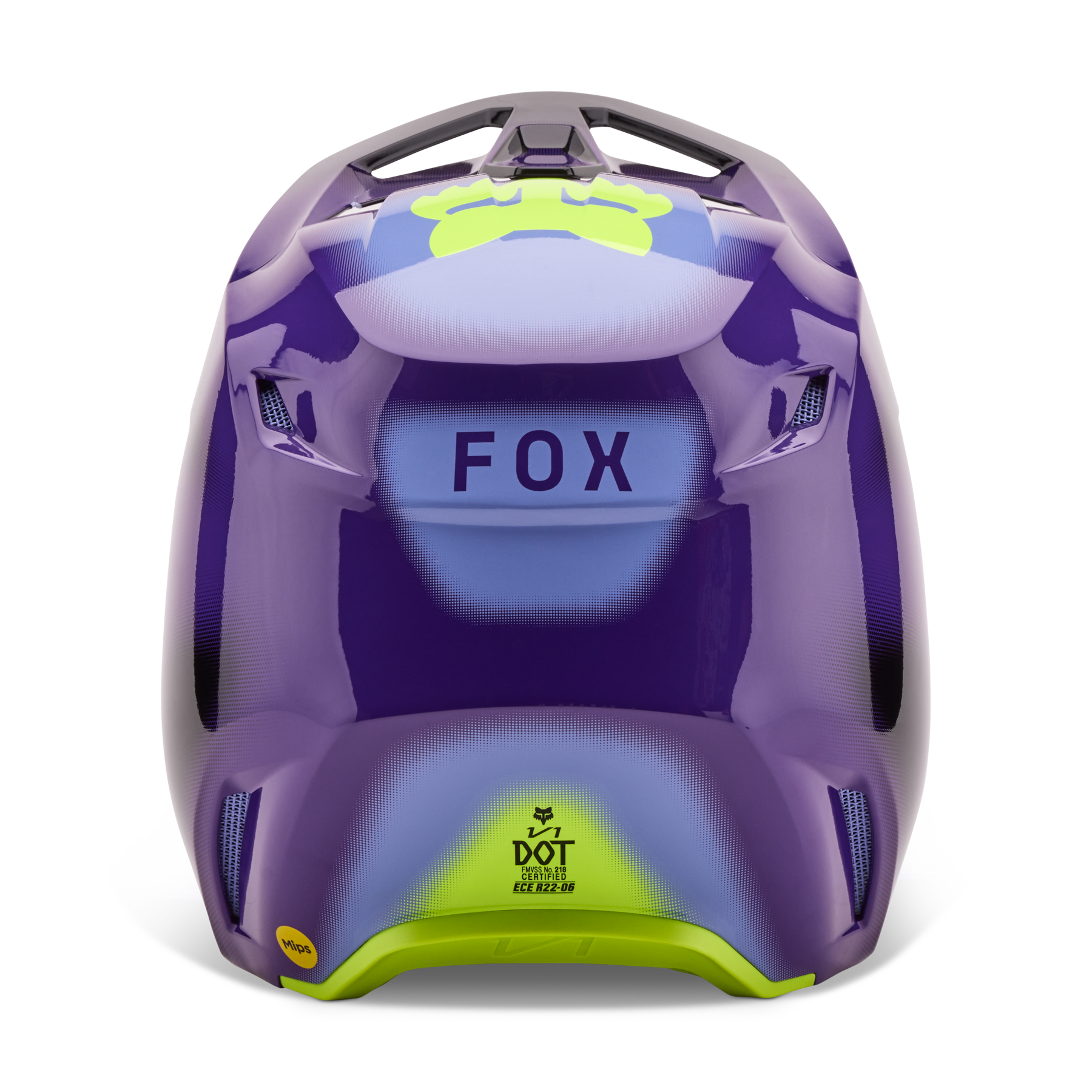 Casco Moto V1 Interfere Morado/Amarillo Fox | Casco Moto Fox casco fox racing motocross mtb