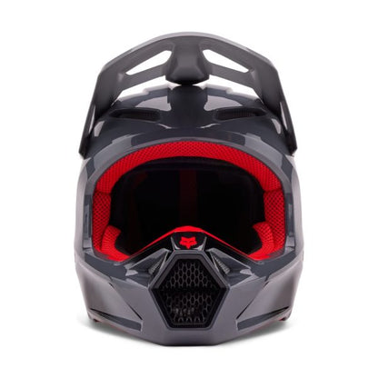 Casco Moto V1 Interfere Gris/Rojo Fox | Casco Moto Fox casco fox racing motocross mtb