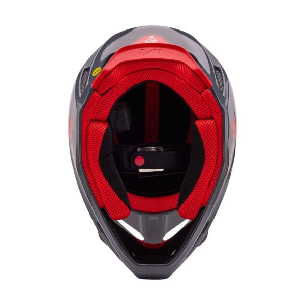 Casco Moto V1 Interfere Gris/Rojo Fox | Casco Moto Fox casco fox racing motocross mtb