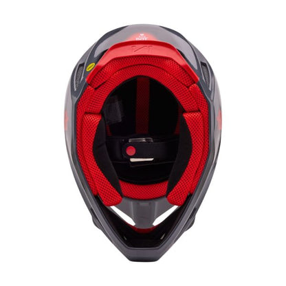 Casco Moto V1 Interfere Gris/Rojo Fox | Casco Moto Fox casco fox racing motocross mtb