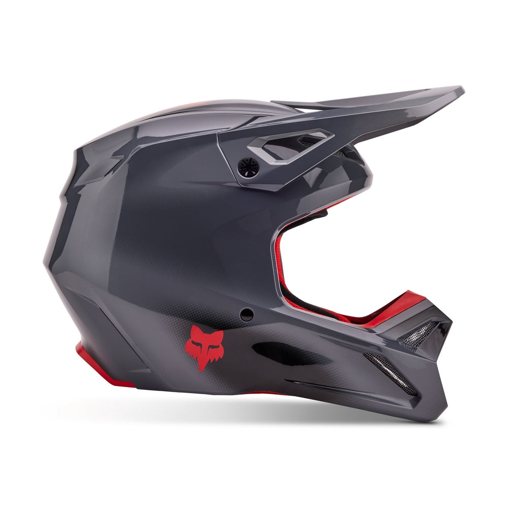 Casco Moto V1 Interfere Gris/Rojo Fox | Casco Moto Fox casco fox racing motocross mtb