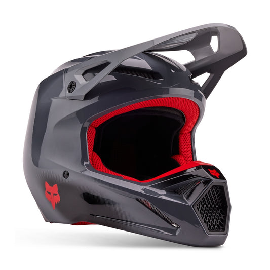 Casco Moto V1 Interfere Gris/Rojo Fox | Casco Moto Fox casco fox racing motocross mtb