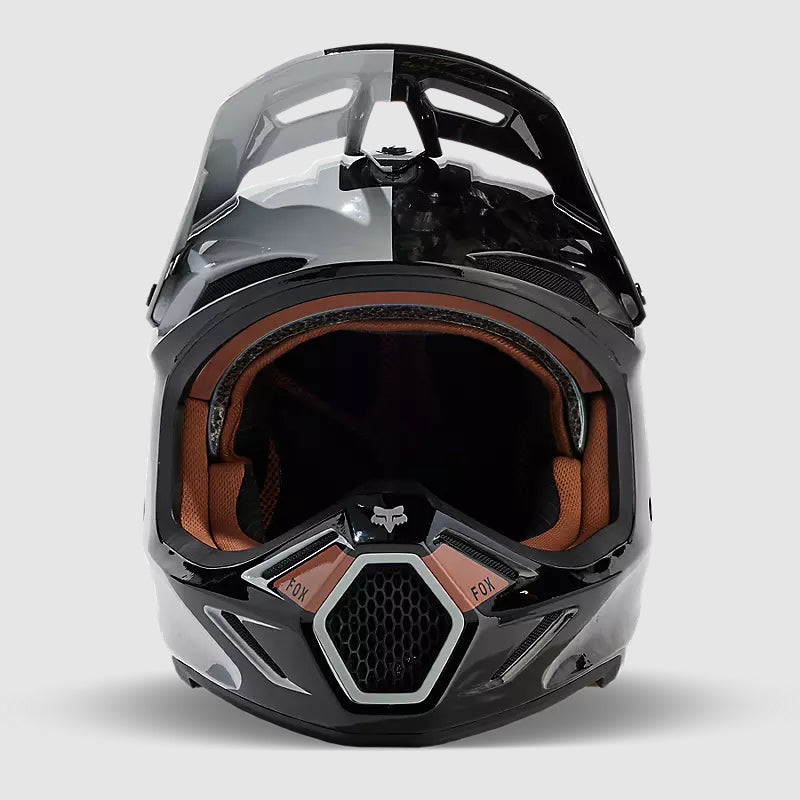 Casco Moto V3 RS Optical Gris Fox | Casco Moto Fox casco fox racing motocross mtb