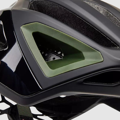 Casco Bicicleta Crossframe Pro Dogwood Negro/Verde Fox | Casco MTB Fox casco fox racing motocross mtb