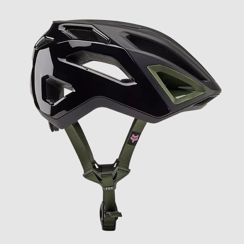 Casco Bicicleta Crossframe Pro Dogwood Negro/Verde Fox | Casco MTB Fox casco fox racing motocross mtb