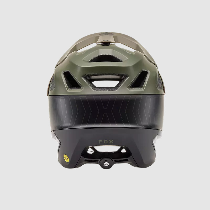 Casco Bicicleta New Dropframe Pro Verde Oliva Fox | Casco MTB Fox casco fox racing motocross mtb