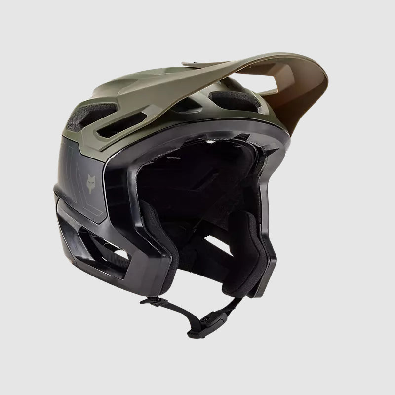 Casco Bicicleta New Dropframe Pro Verde Oliva Fox | Casco MTB Fox casco fox racing motocross mtb