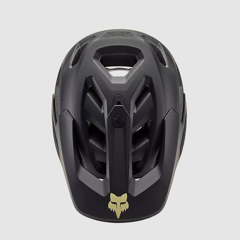 Casco Bicicleta New Dropframe Pro Negro/Dorado/Celeste Fox | Casco MTB Fox casco fox racing motocross mtb