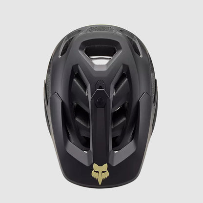 Casco Bicicleta New Dropframe Pro Negro/Dorado/Celeste Fox | Casco MTB Fox casco fox racing motocross mtb