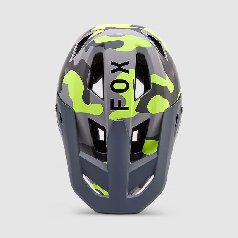 Casco Bicicleta New Rampage Gris/Amarillo Camo Fox | Casco MTB Fox casco fox racing motocross mtb