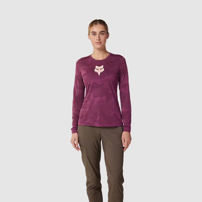 Polera Bicicleta Mujer Ranger TruDri™ Manga Larga Morado Fox polera bicicleta fox mtb