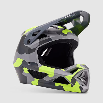 Casco Bicicleta Niño New Rampage Gris/Amarillo Camo Fox | Casco MTB Fox casco fox racing motocross mtb