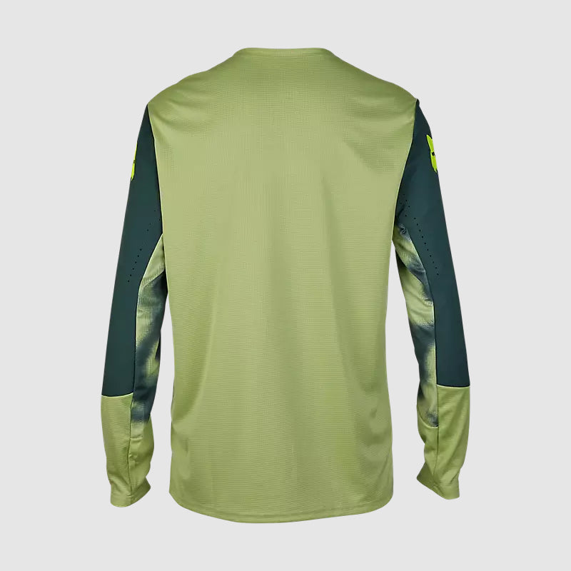 Polera Bicicleta Defend Taunt Manga Larga Verde Fox polera bicicleta fox mtb