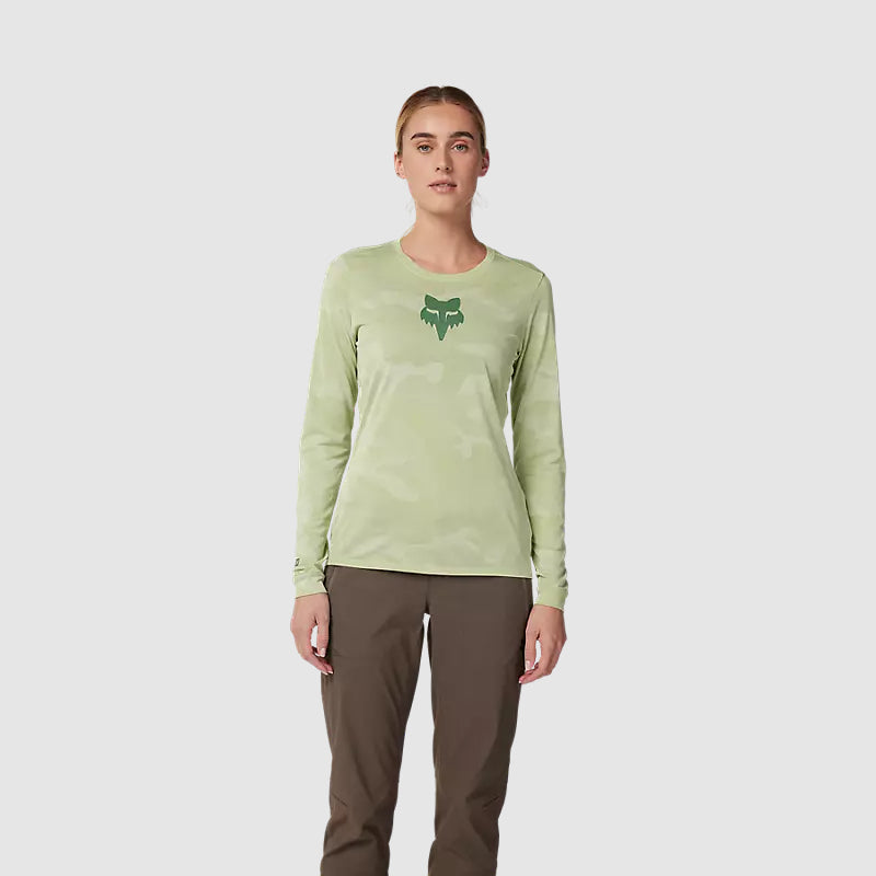 Polera Bicicleta Mujer Ranger TruDri™ Manga Larga Verde Fox polera bicicleta fox mtb