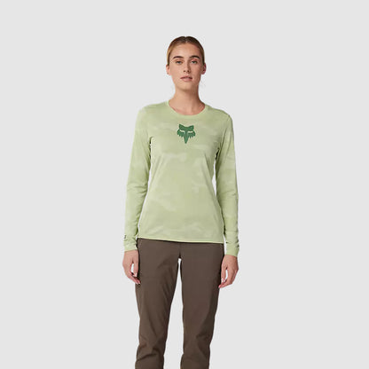 Polera Bicicleta Mujer Ranger TruDri™ Manga Larga Verde Fox polera bicicleta fox mtb