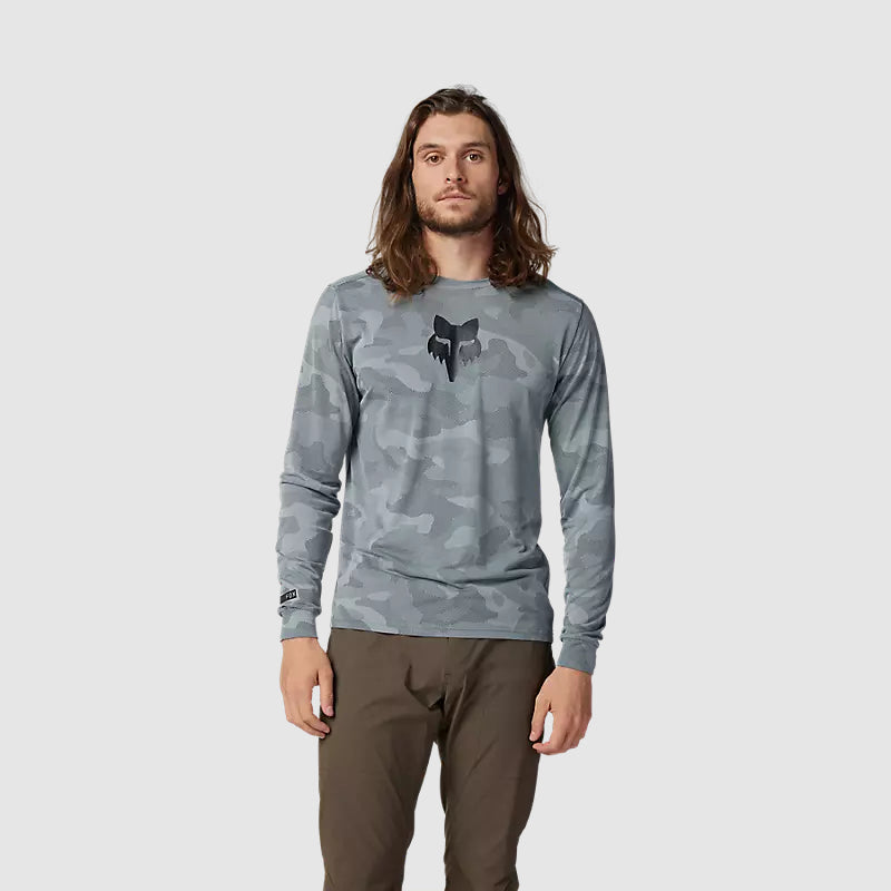 Polera Bicicleta Ranger TruDri™ Manga Larga Gris Fox polera bicicleta fox mtb