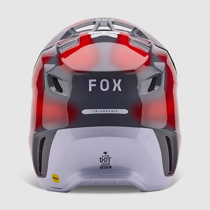 Casco Moto V3 Volatile Rojo/Gris Fox | Casco Moto Fox casco fox racing motocross mtb