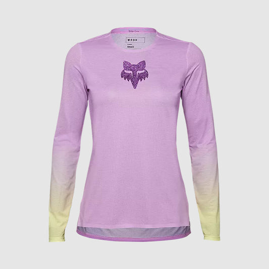Polera Bicicleta Mujer Flexair TS57 Edicion Limitada Manga Larga Rosado Fox polera bicicleta fox mtb