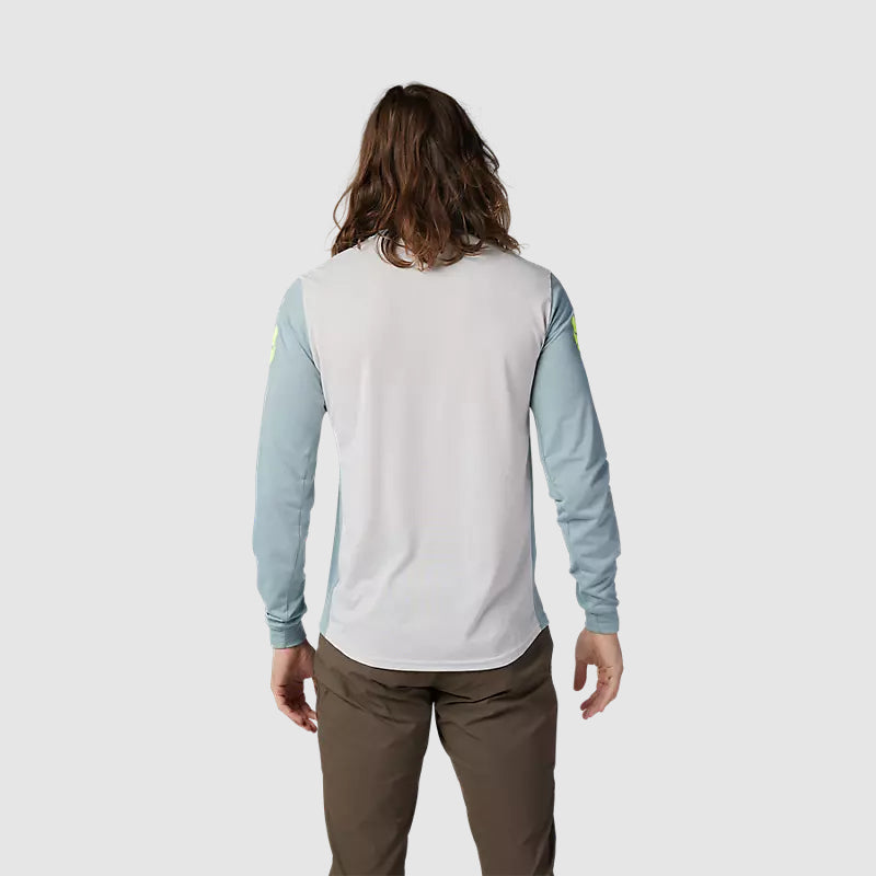 Polera Bicicleta Ranger Aviation Drirelease Manga Larga Celeste Fox polera bicicleta fox mtb