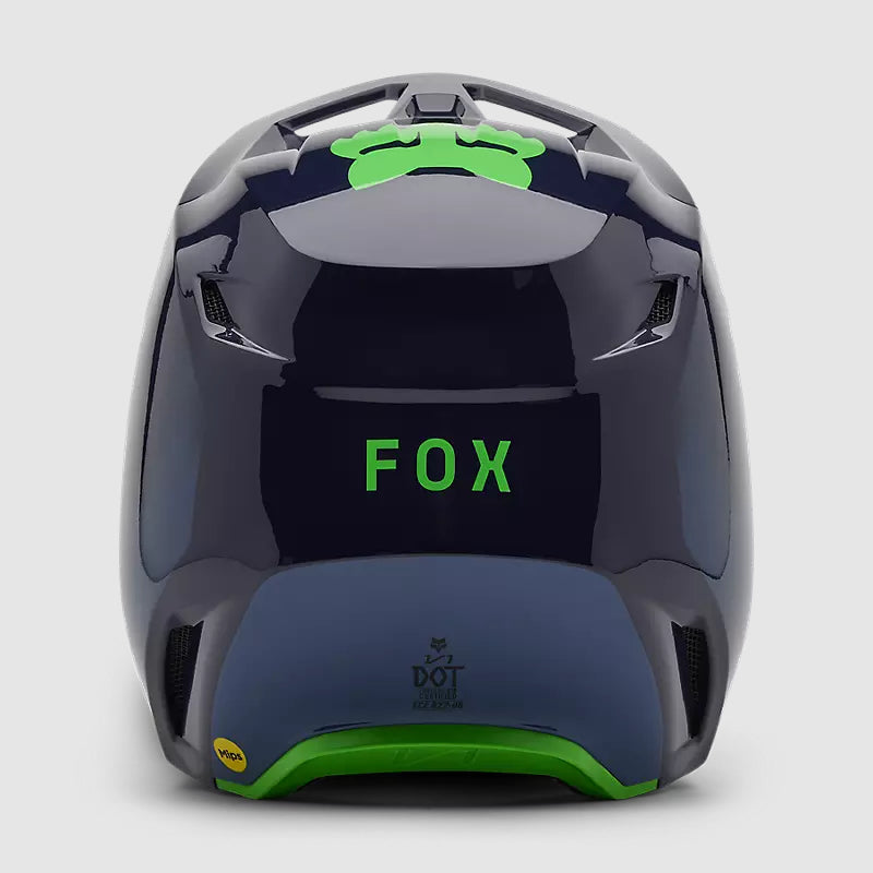 Casco Moto V1 Taunt Azul Marino/Verde Fox | Casco Moto Fox casco fox racing motocross mtb