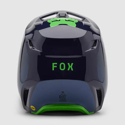 Casco Moto V1 Taunt Azul Marino/Verde Fox | Casco Moto Fox casco fox racing motocross mtb