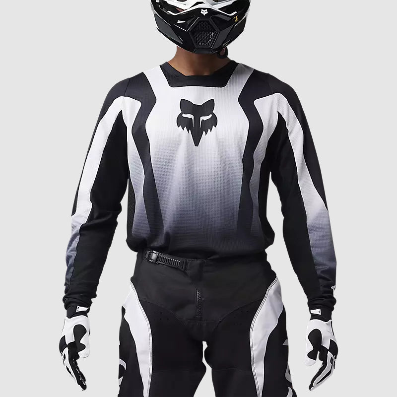 Polera Moto 180 Lean Negro/Blanco Fox polera moto fox motocross