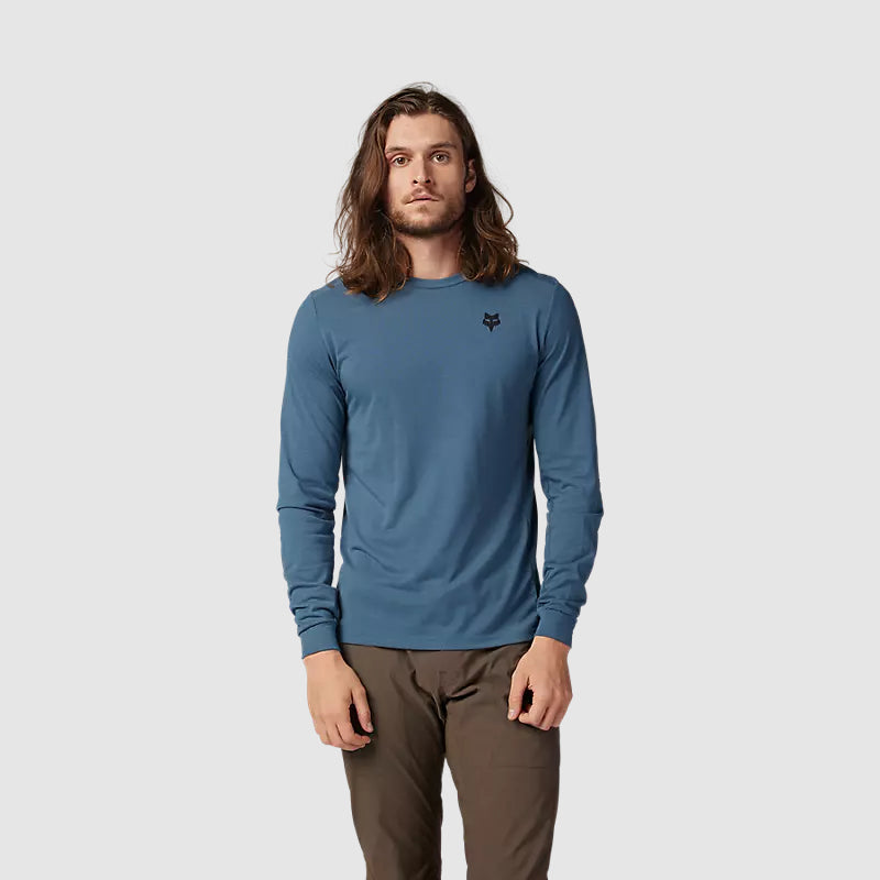 Polera Bicicleta Ranger Shepherds Drirelease Manga Larga Azul Fox polera bicicleta fox mtb