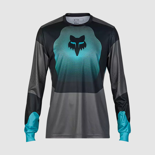 Polera Bicicleta Ranger Revise Manga Larga Celeste/Gris Fox polera bicicleta fox mtb