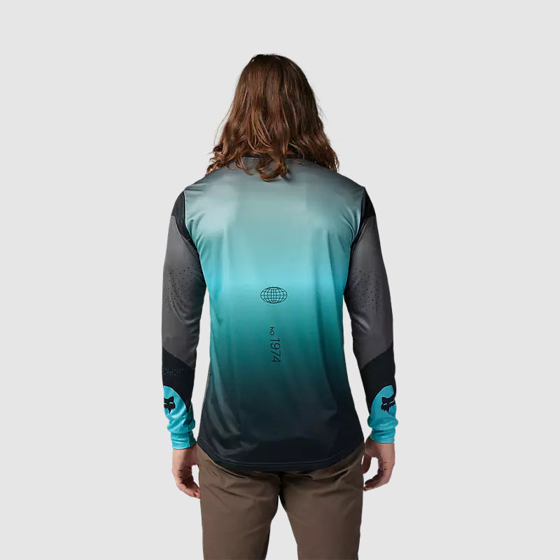 Polera Bicicleta Ranger Revise Manga Larga Celeste/Gris Fox polera bicicleta fox mtb