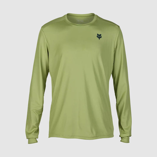 Polera Bicicleta Ranger Wayfaring Manga Larga Verde Pastel Fox polera bicicleta fox mtb