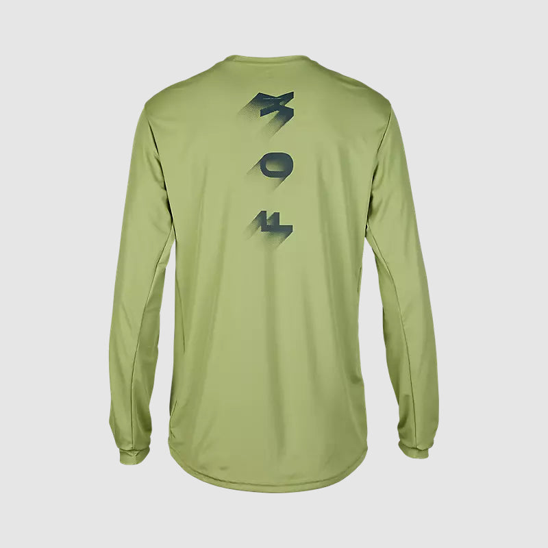 Polera Bicicleta Ranger Wayfaring Manga Larga Verde Pastel Fox polera bicicleta fox mtb