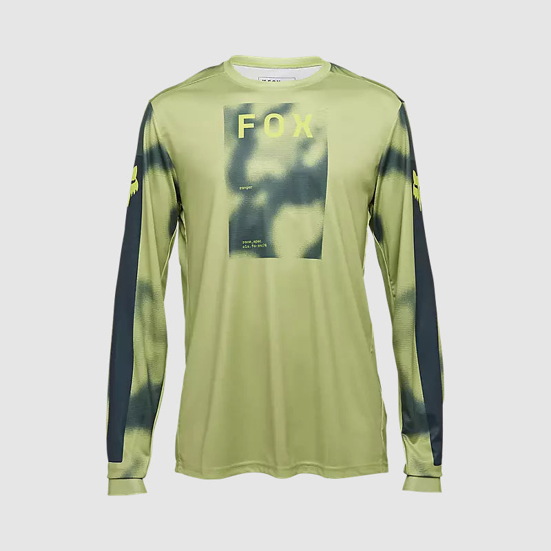 Polera Bicicleta Ranger Taunt Manga Larga Verde Pastel Fox polera bicicleta fox mtb