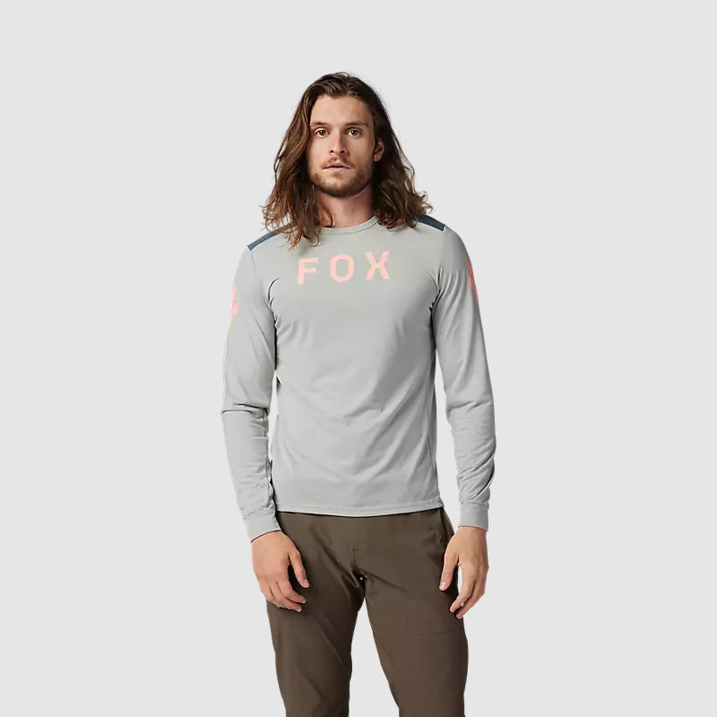Polera Bicicleta Ranger Aviation Drirelease Manga Larga Gris Fox polera bicicleta fox mtb