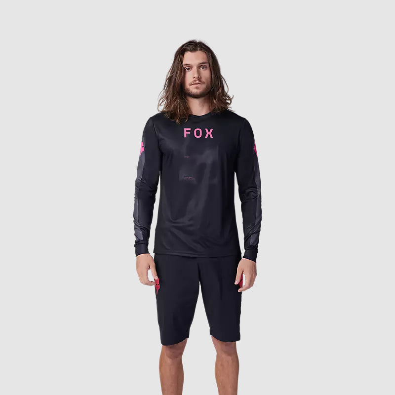Polera Bicicleta Ranger Taunt Manga Larga Negro Fox polera bicicleta fox mtb