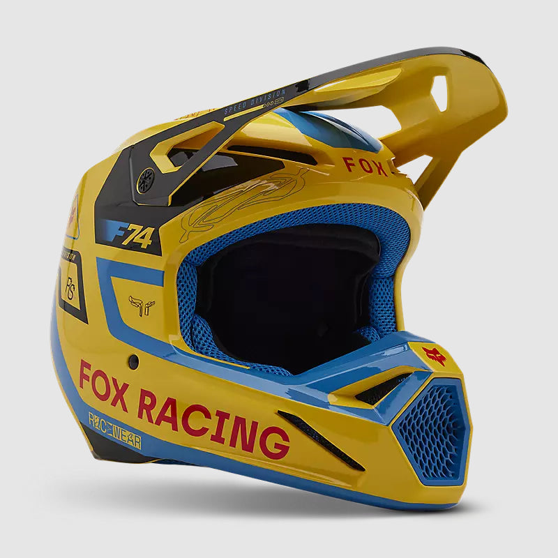 Casco Moto V1 Race Spec Amarillo Fox | Casco Moto Fox casco fox racing motocross mtb