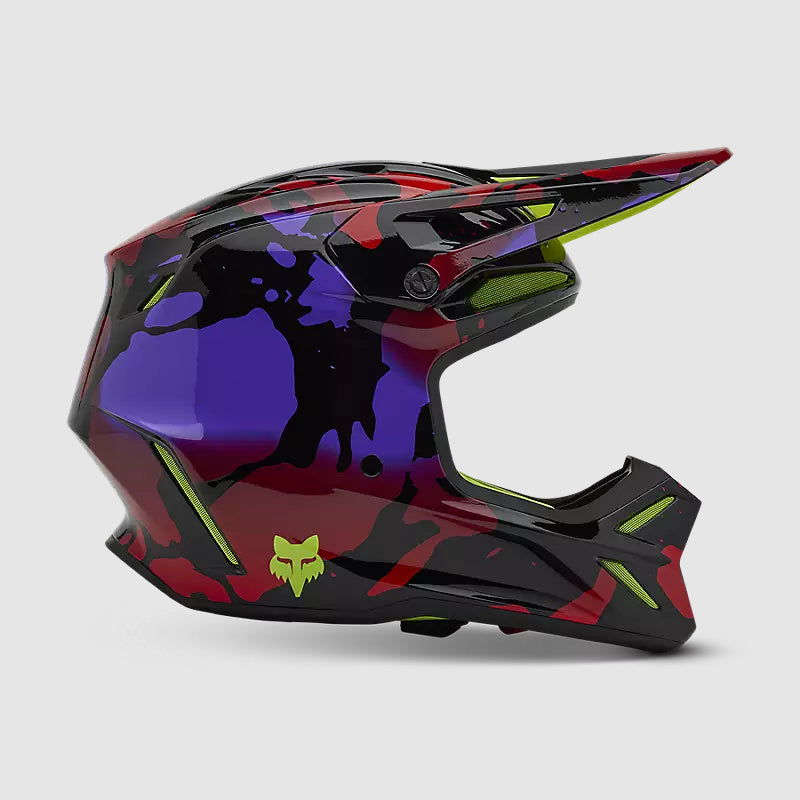 Casco Moto V3 Throttle Amarillo/Negro Fox | Casco Moto Fox casco fox racing motocross mtb