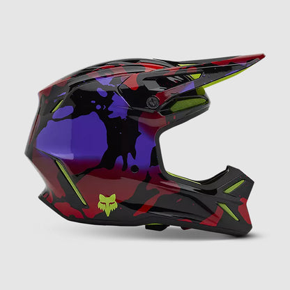 Casco Moto V3 Throttle Amarillo/Negro Fox | Casco Moto Fox casco fox racing motocross mtb
