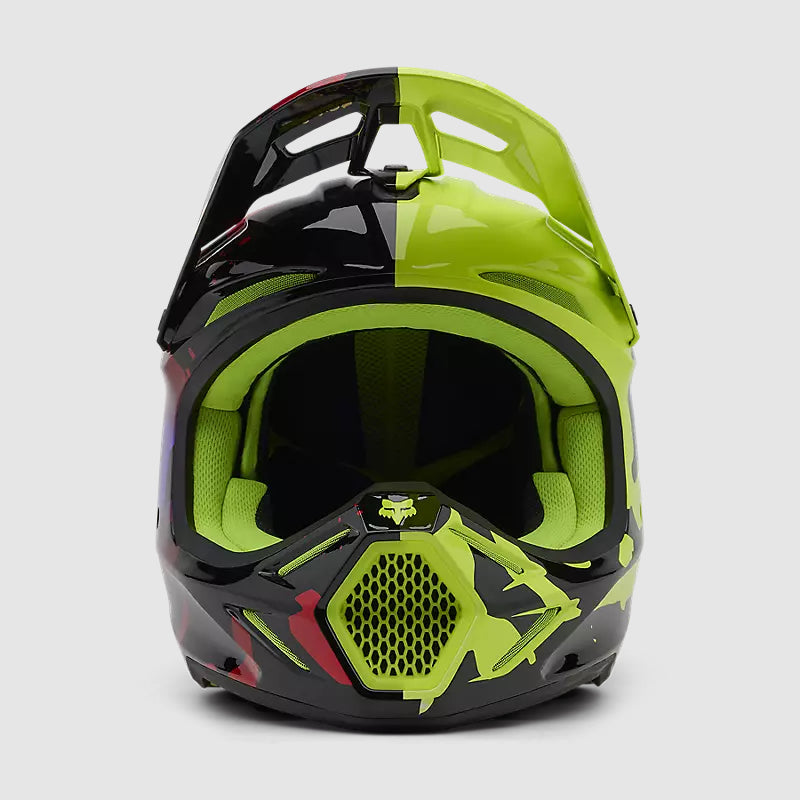 Casco Moto V3 Throttle Amarillo/Negro Fox | Casco Moto Fox casco fox racing motocross mtb