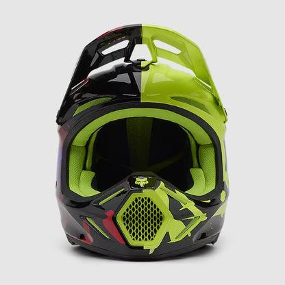 Casco Moto V3 Throttle Amarillo/Negro Fox | Casco Moto Fox casco fox racing motocross mtb