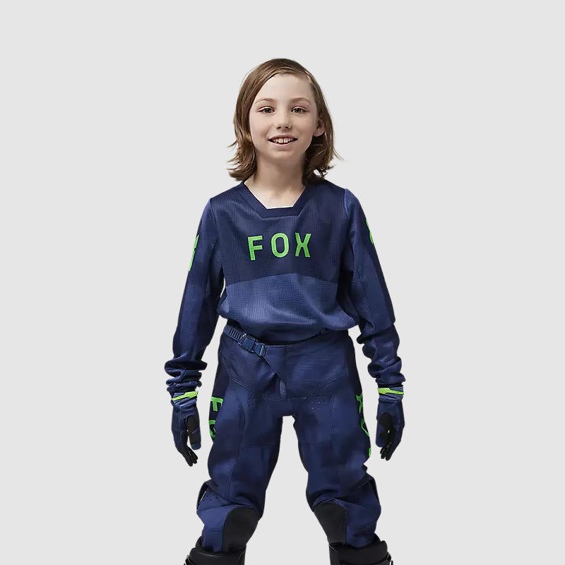 Polera Moto Niño 180 Taunt Azul Fox polera moto fox motocross