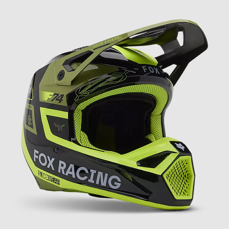 Casco Moto V1 Race Spec Verde Fox | Casco Moto Fox casco fox racing motocross mtb