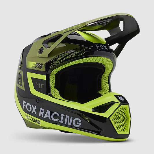 Casco Moto V1 Race Spec Verde Fox | Casco Moto Fox casco fox racing motocross mtb