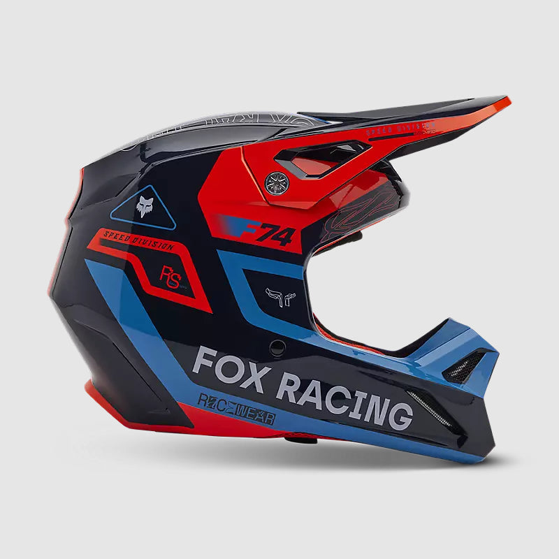 Casco Moto V1 Race Spec Azul Marino Fox | Casco Moto Fox casco fox racing motocross mtb