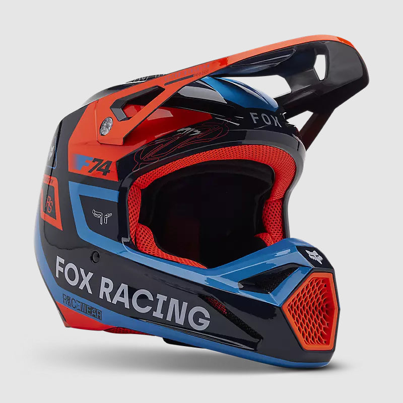 Casco Moto V1 Race Spec Azul Marino Fox | Casco Moto Fox casco fox racing motocross mtb