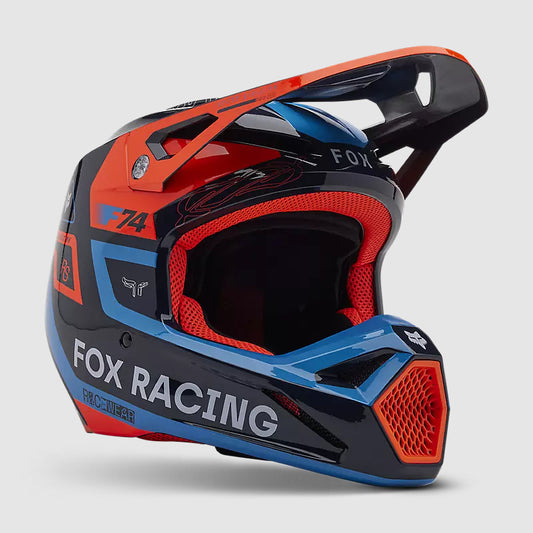 Casco Moto V1 Race Spec Azul Marino Fox | Casco Moto Fox casco fox racing motocross mtb