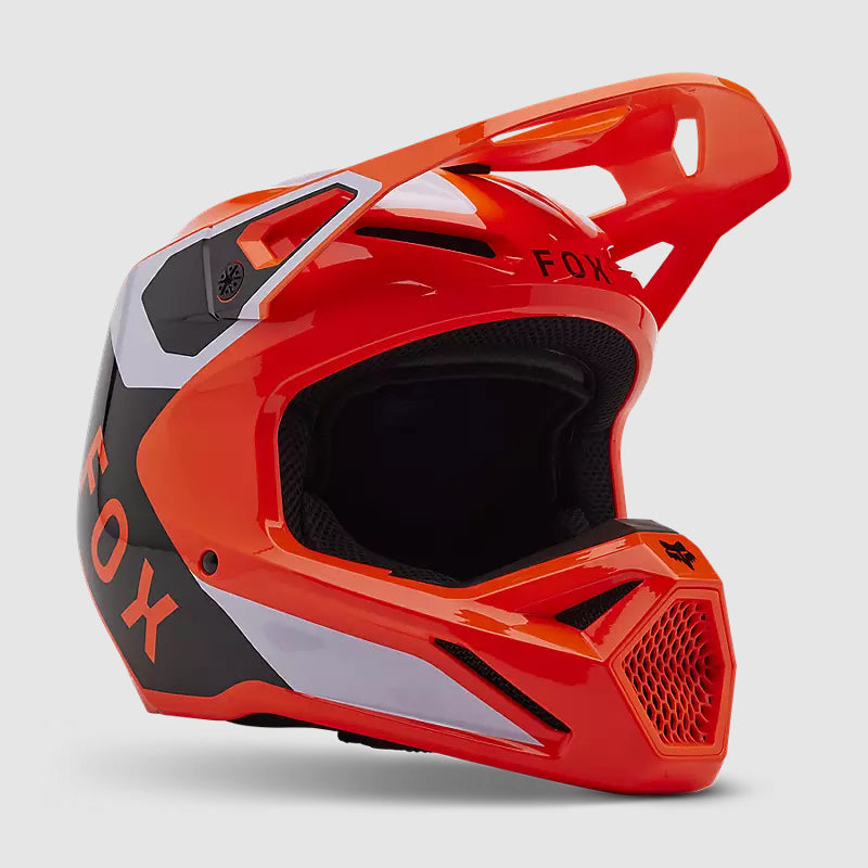 Casco Moto Niño V1 Lean Naranjo Fox | Casco Moto Fox casco fox racing motocross mtb