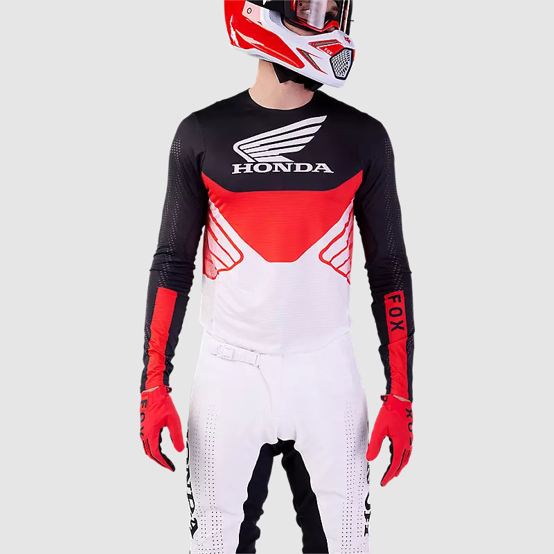 Polera Moto Flexair Honda Rojo/Blanco Fox polera moto fox motocross