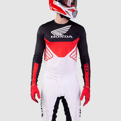 Polera Moto Flexair Honda Rojo/Blanco Fox polera moto fox motocross